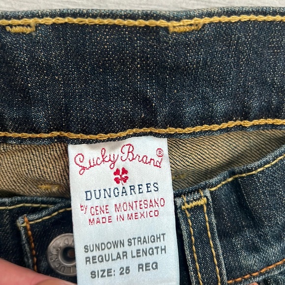 Lucky Brand Dungarees By Gene Montesano Sundown Straight Jeans Size 25 Reg - Picture 4 of 14